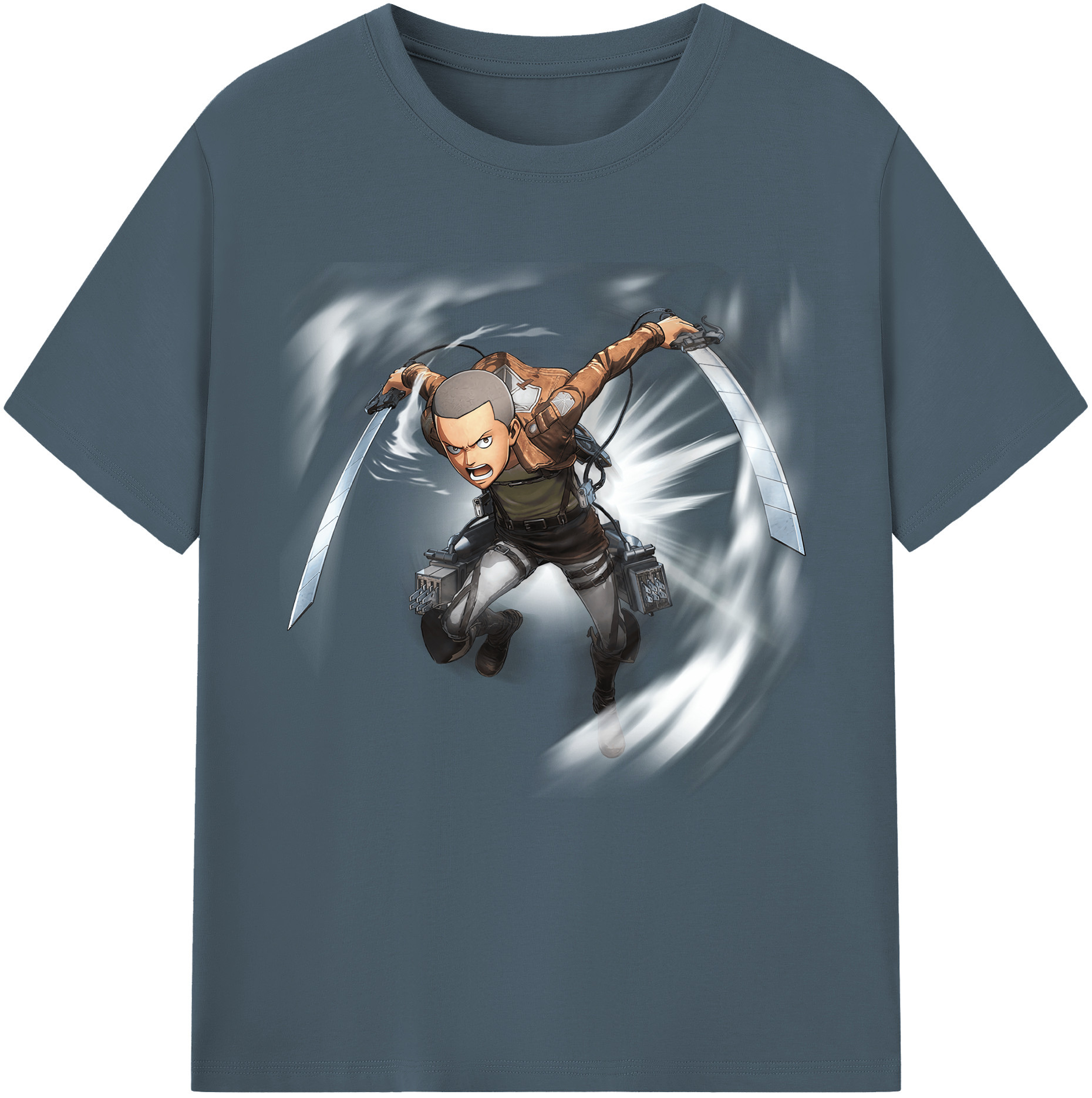（画像用） 進撃の巨人 コニー·スプリンガー Attack on Titan Connie Springer 綿100％半袖Tシャツ（フロントプリント）